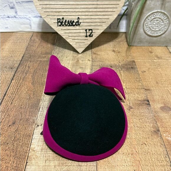 Frank Olive Vintage 100% wool magenta black Ladies Hat Private collection main image 5